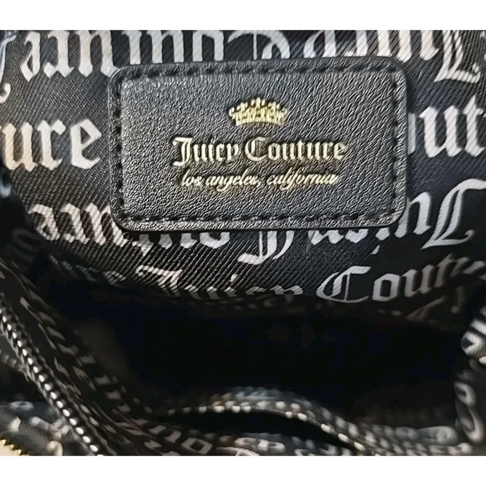 Juicy Couture Varsity Bloom Rose Floral Mid‎ Crossbody Bag Purse White Pink